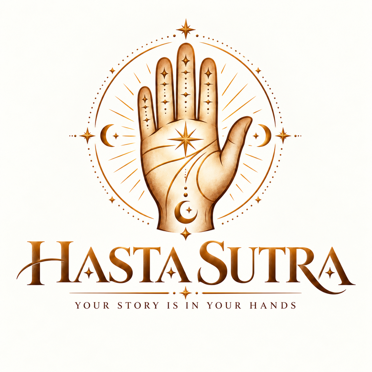 Hastasutra celestial palm logo